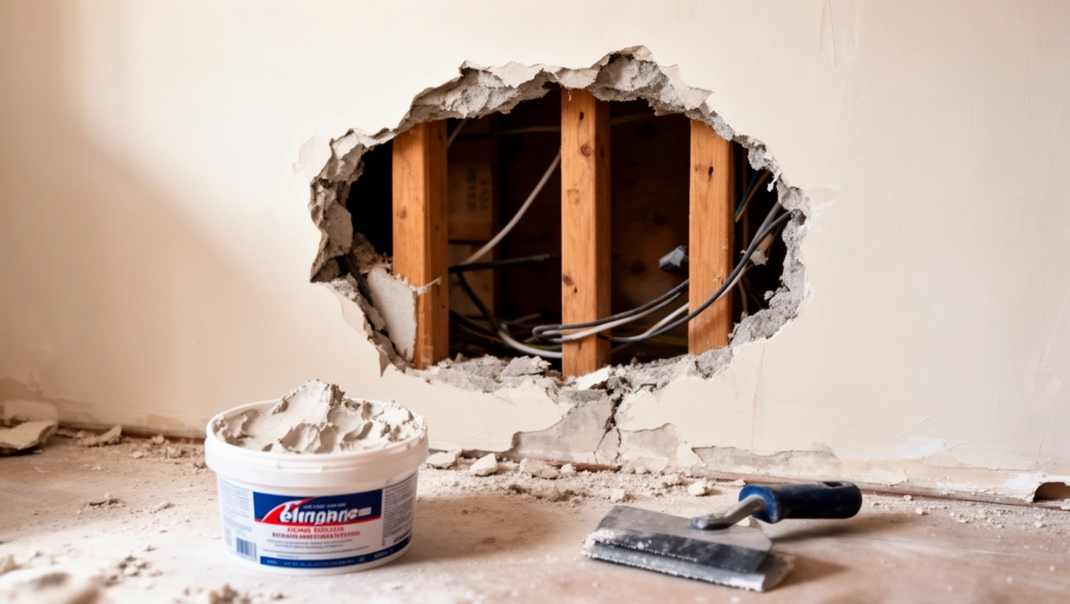 Czym wypełnić duże ubytki w ścianie wewnętrznej