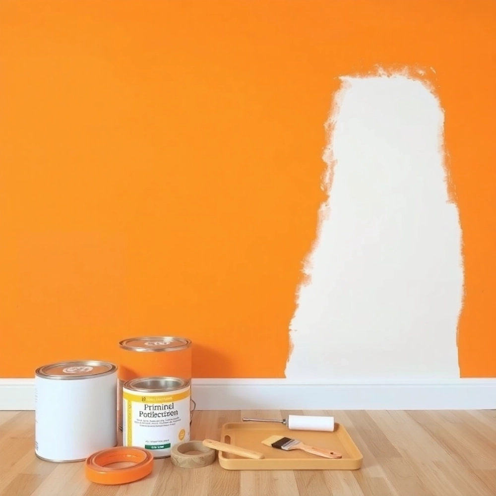 Jak zamalować pomarańczowa ścianę