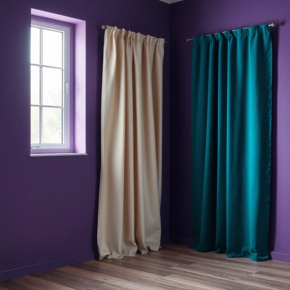 Jaki kolor zasłon do fioletowych ścian