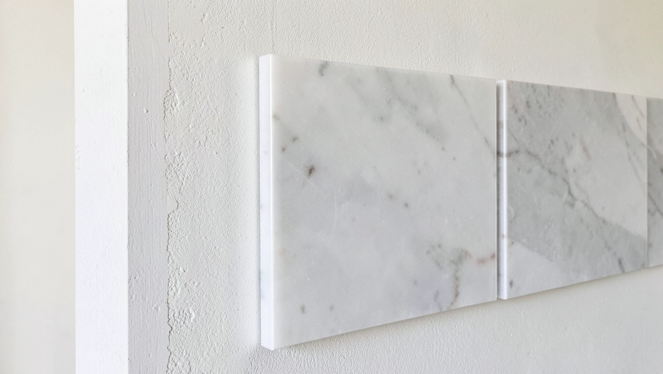 Montaż spieków kwarcowych na ścianie