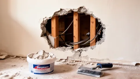 Czym wypełnić duże ubytki w ścianie wewnętrznej