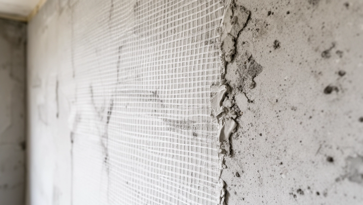 Siatka i klej zamiast tynku wewnątrz