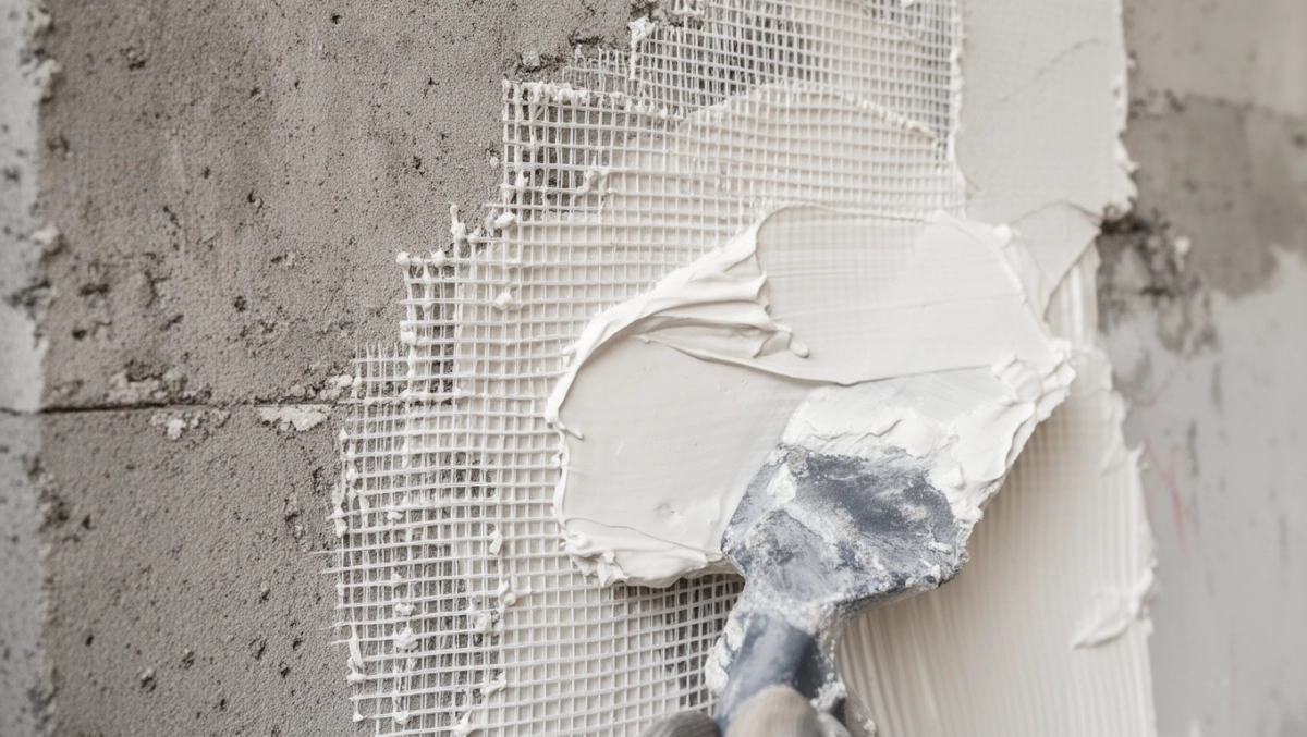 Tynkowanie klejem do siatki